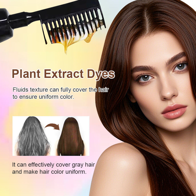 đ§´3-in-1 herbal hair coloring comb | Easy hair coloring at home with built-in brush