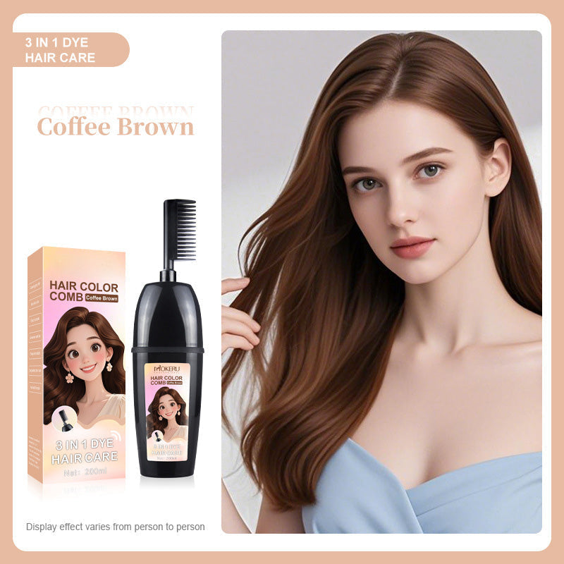 đ§´3-in-1 herbal hair coloring comb | Easy hair coloring at home with built-in brush