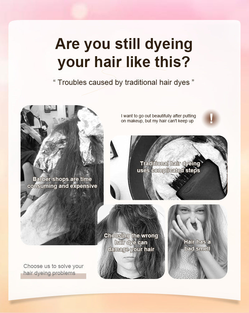 đ§´3-in-1 herbal hair coloring comb | Easy hair coloring at home with built-in brush
