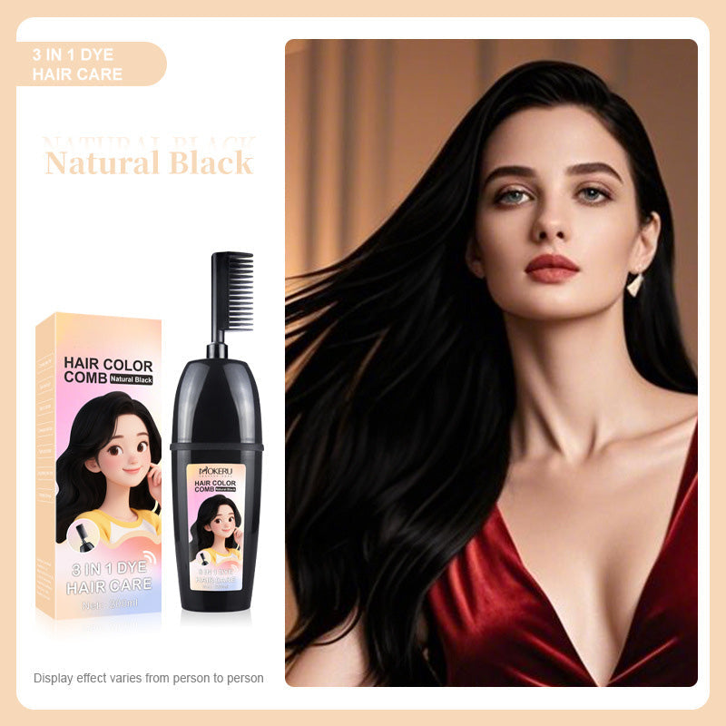 đ§´3-in-1 herbal hair coloring comb | Easy hair coloring at home with built-in brush