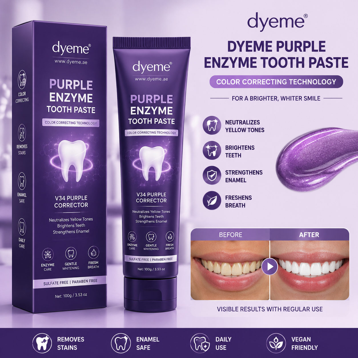Produck® Purple Color Correcting Toothpaste