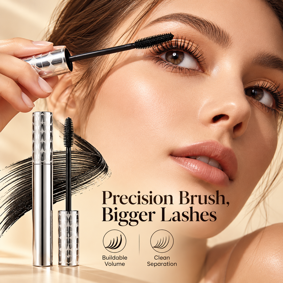 4D Volumizing Curling Mascara, 3s Volume & Curl. 24H Hold.