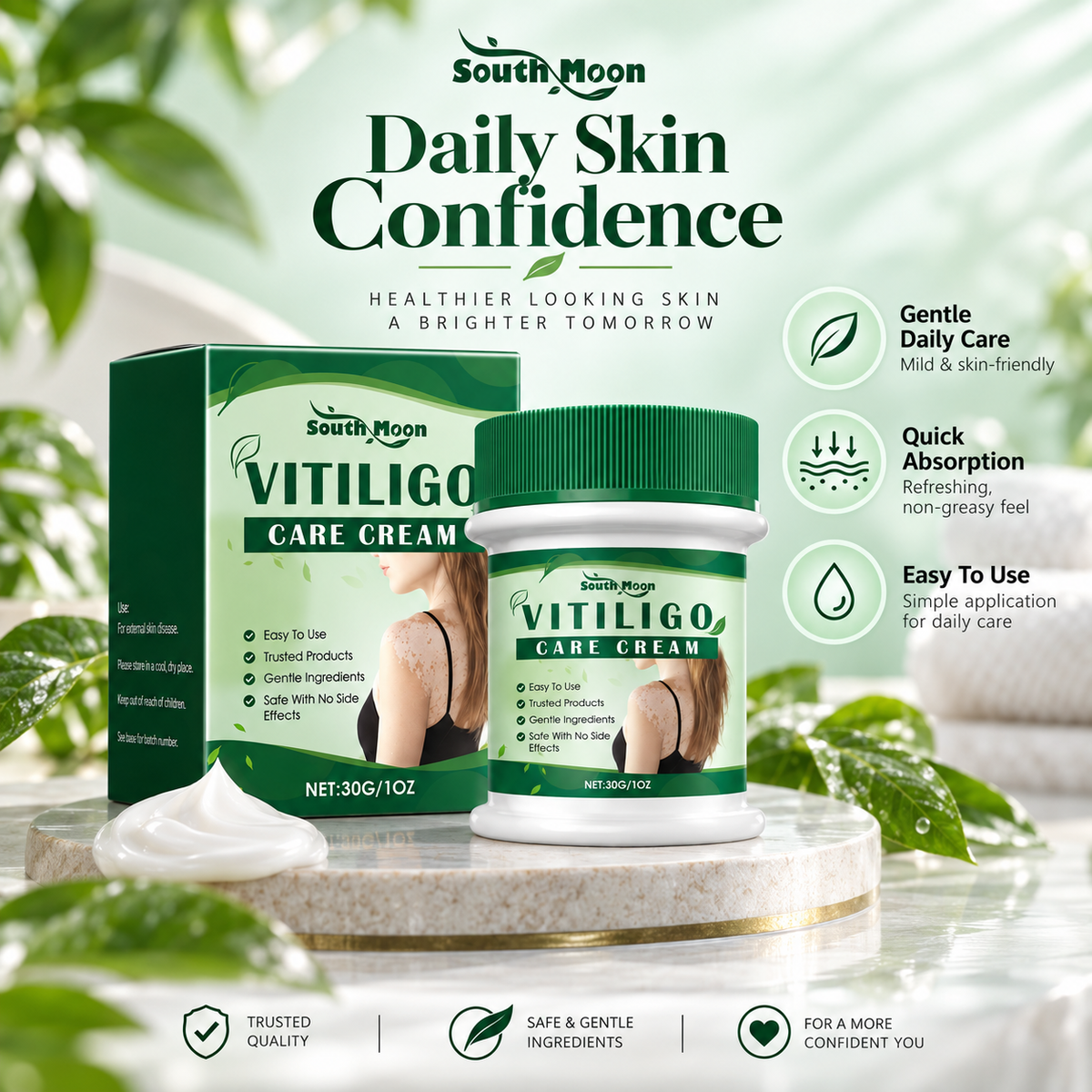 Vitiligo Herbal Aloe Vera & Mint Care Cream
