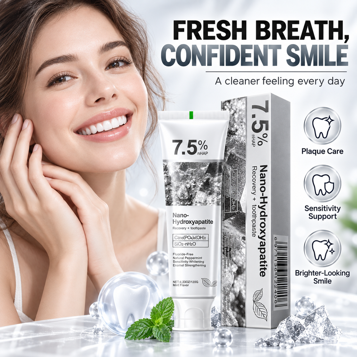 Nano-Hydroxyapatite Repairing Toothpaste