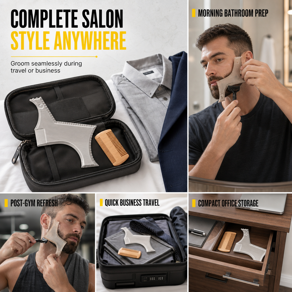 SYMMETRICAL BEARD STYLING KIT - ⏳Time-Limited Special⏰Easy-to-Use Beard Shaping Template🧔🪒