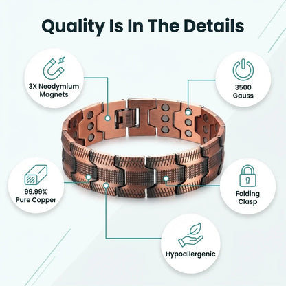 MagnetPure Triple Power Copper Magnetic Bracelet for Men