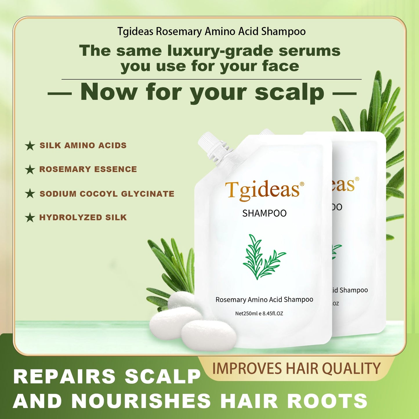 Tgideas® Rosemary & Zinc PCA Strengthening Shampoo