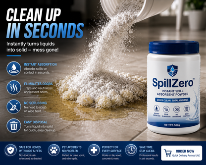SpillZero™ Instant Spill Absorbent Powder
