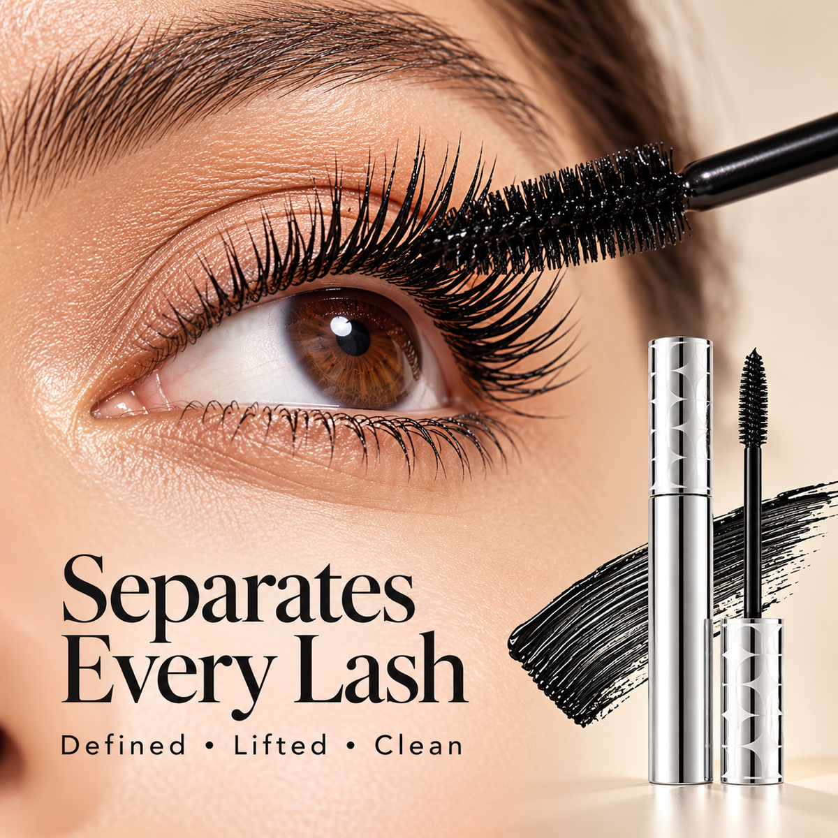4D Volumizing Curling Mascara, 3s Volume & Curl. 24H Hold.