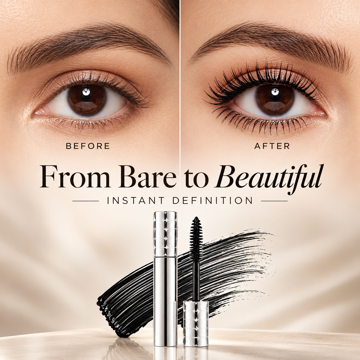 4D Volumizing Curling Mascara, 3s Volume & Curl. 24H Hold.