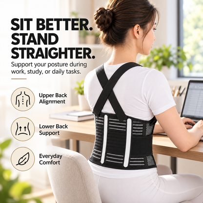 Breathable Posture Corrector - Back Pain Relief & Tummy Control