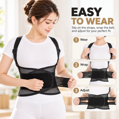 Breathable Posture Corrector - Back Pain Relief & Tummy Control