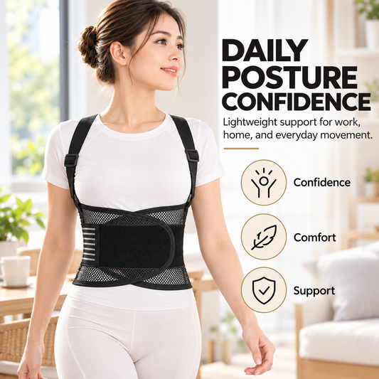 Breathable Posture Corrector - Back Pain Relief & Tummy Control