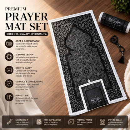 Premium Roll-Up Prayer Mat Set