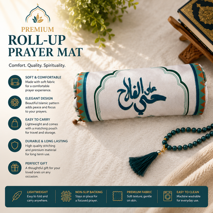 Premium Roll-Up Prayer Mat Set