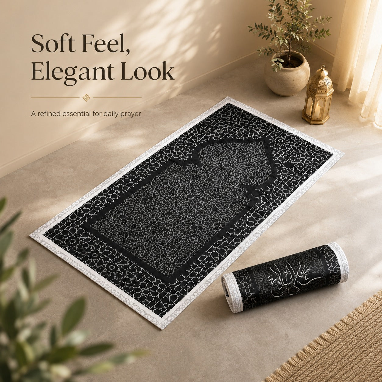 Premium Roll-Up Prayer Mat Set