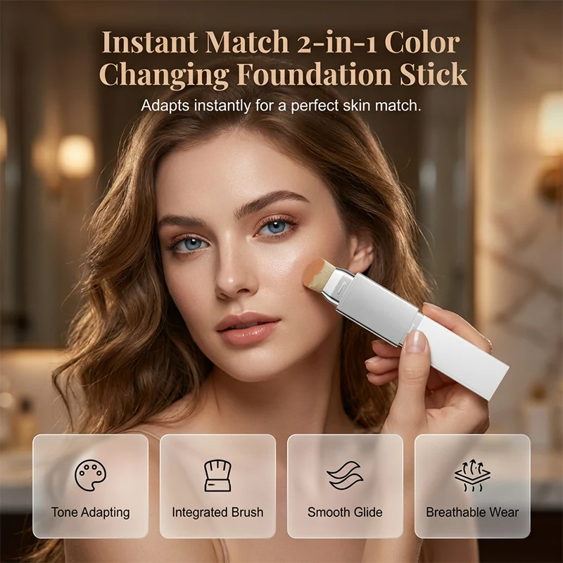 2-in-1 color-changing foundation stick