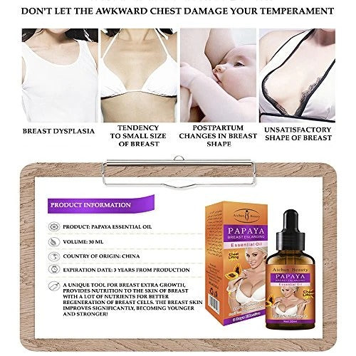 Papaya Breast Enlarging Essential Oil – Firming & Lifting Breast Oil