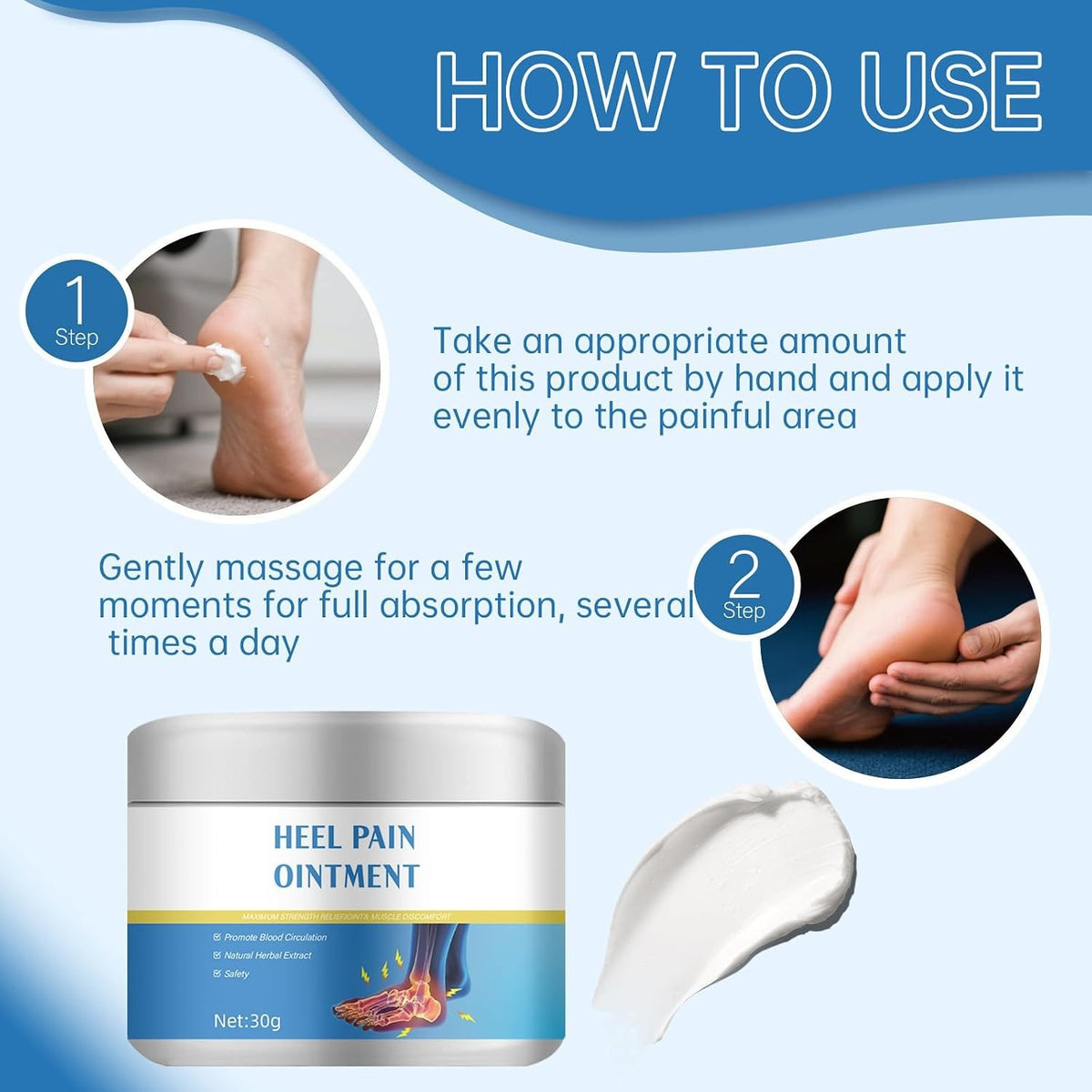 Heel Pain Ointment, Fast & Durable Relief
