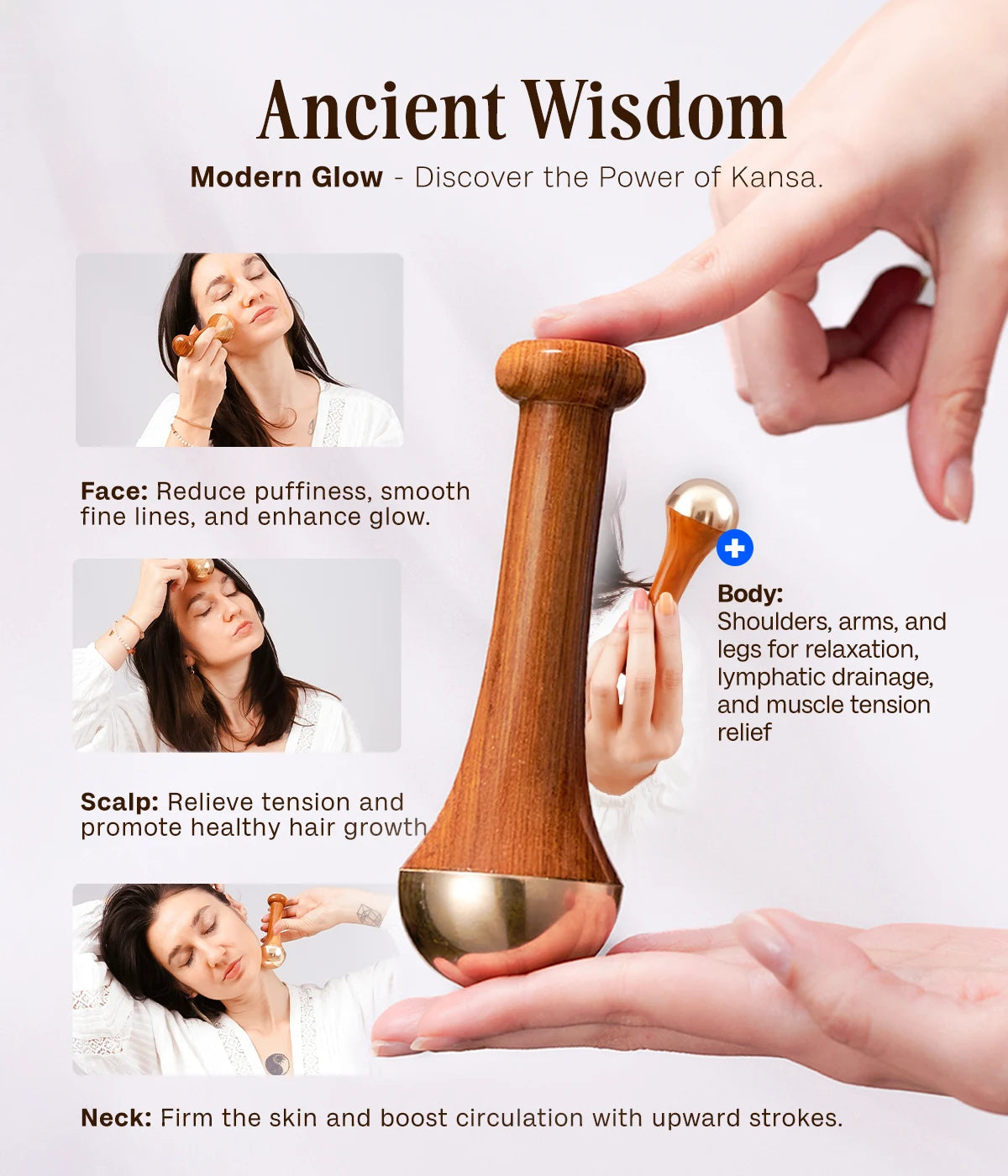 Natural Healing Kansa Wand Massager